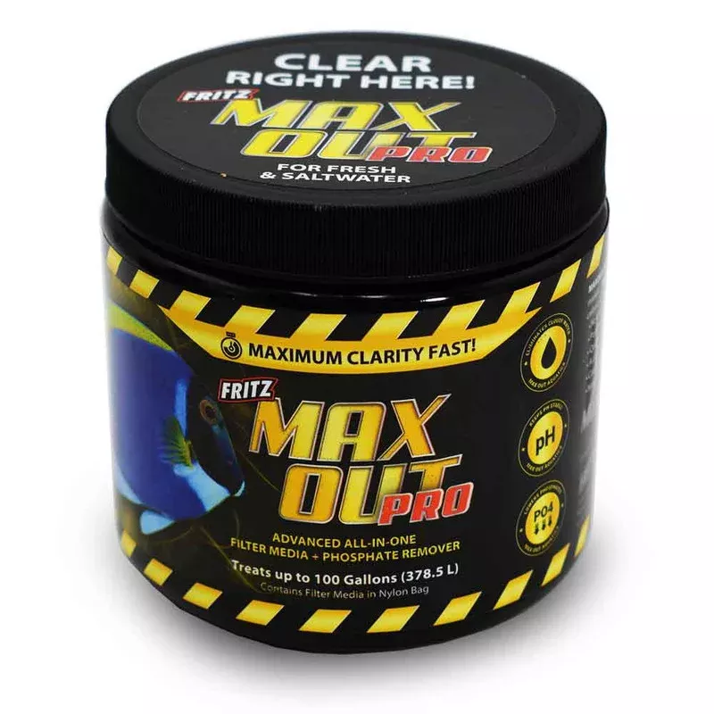 MAXOUT PRO Saltwater Filter Media + Phosphate Remover (16 oz) – Fritz