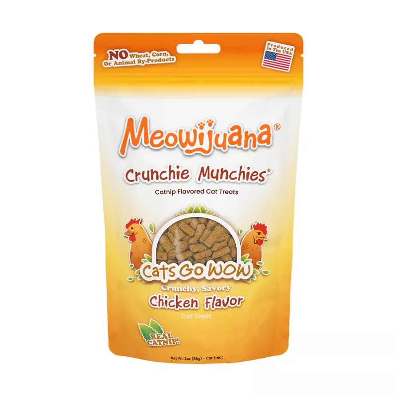 Meowijuana Crunchie Munchie Chicken Cat Treat 3oz