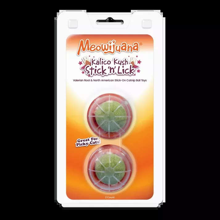 Meowijuana | Kalico Kush Stick ‘n’ Lick Compressed Catnip – 2 Pack