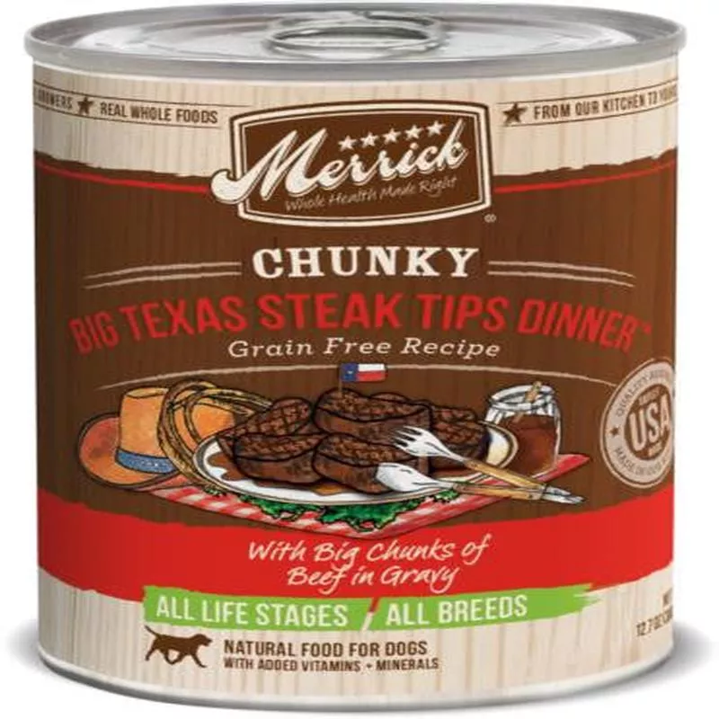 Merrick Chunky Big Texas Steak Tips Dinner 12/12.7oz {L-1} 295145 – Default Title