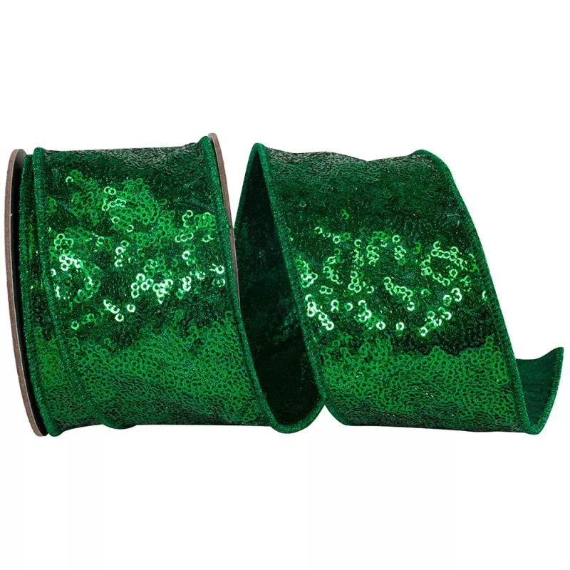 Metallic Sequin Fantasy Deluxe Metallic Backed Wired Edge Ribbon
