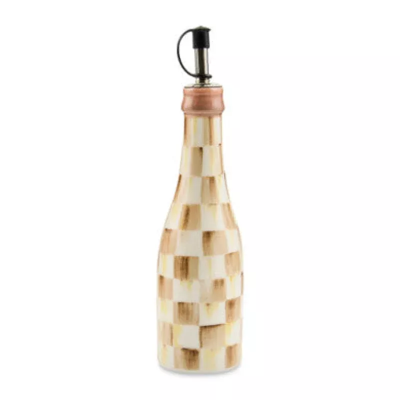 Mocha Check Farmhouse Oil Cruet