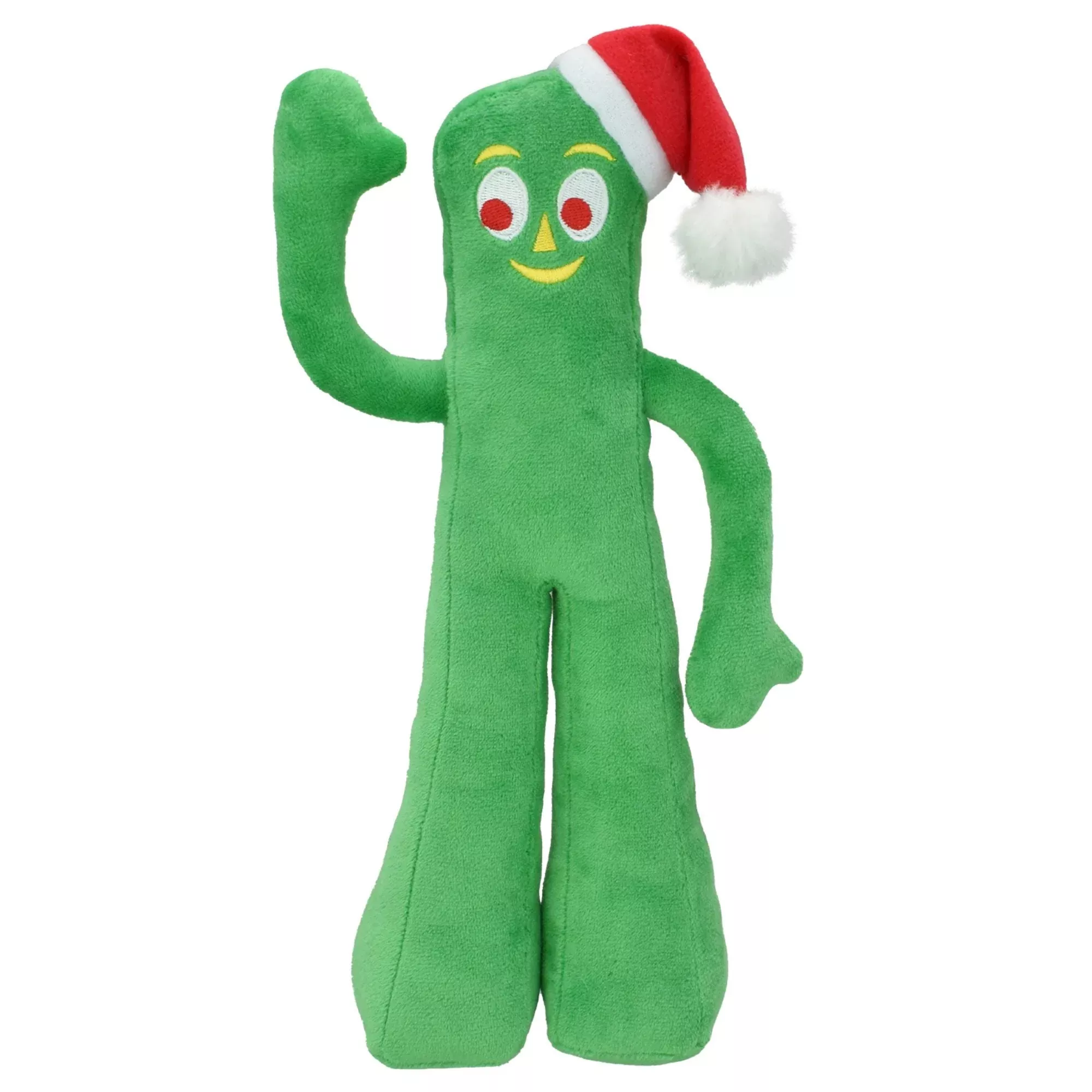 Multipet Holiday Gumby Plush with Santa Hat 9″