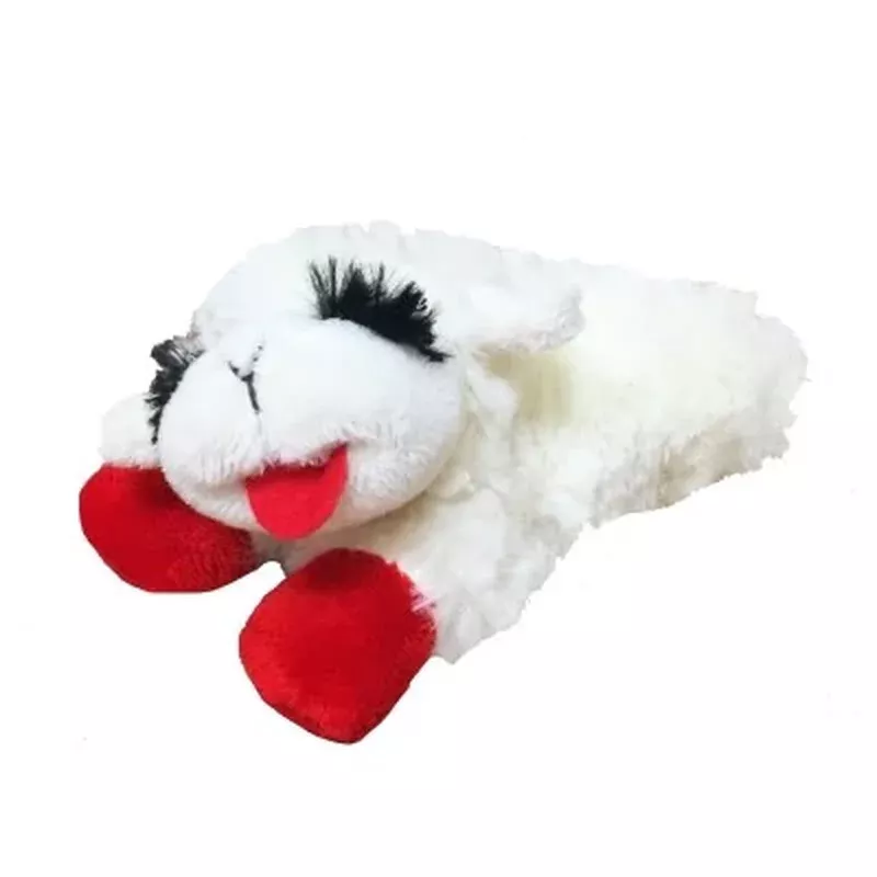 Multipet Lamb Plush Chop Dog Toy – 6″