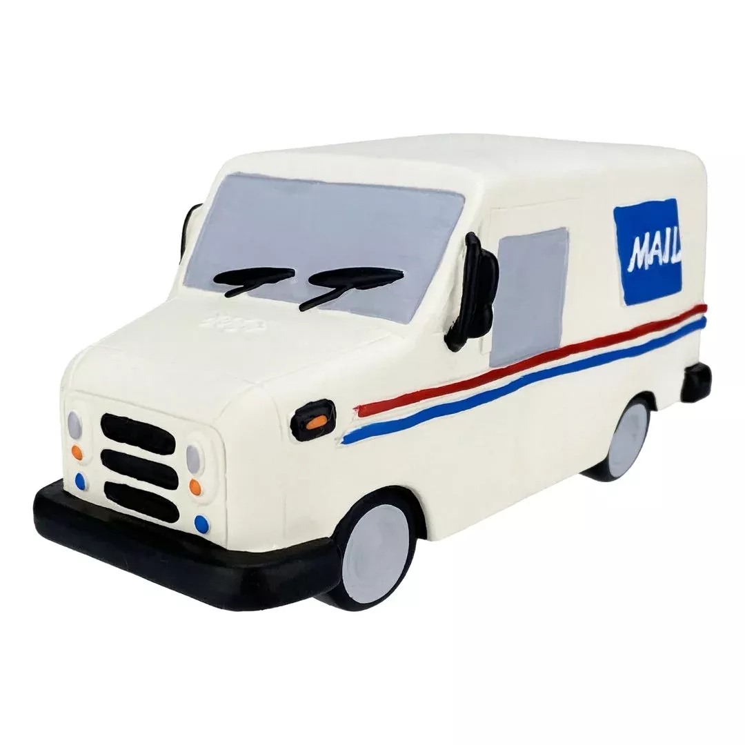 Multipet Mail Truck Latex Dog Toy, 7″