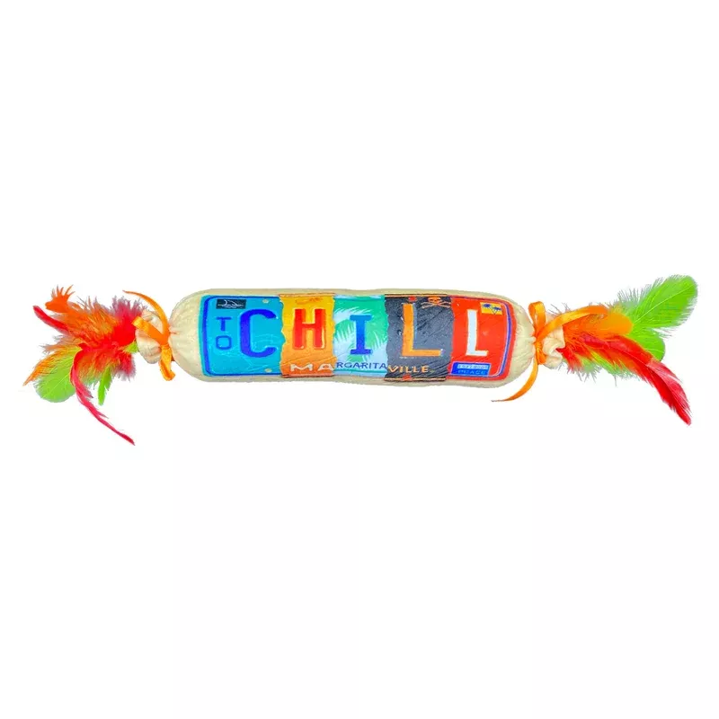 Multipet Margaritaville License to Chill Cat Kicker w/ Feathers 18″
