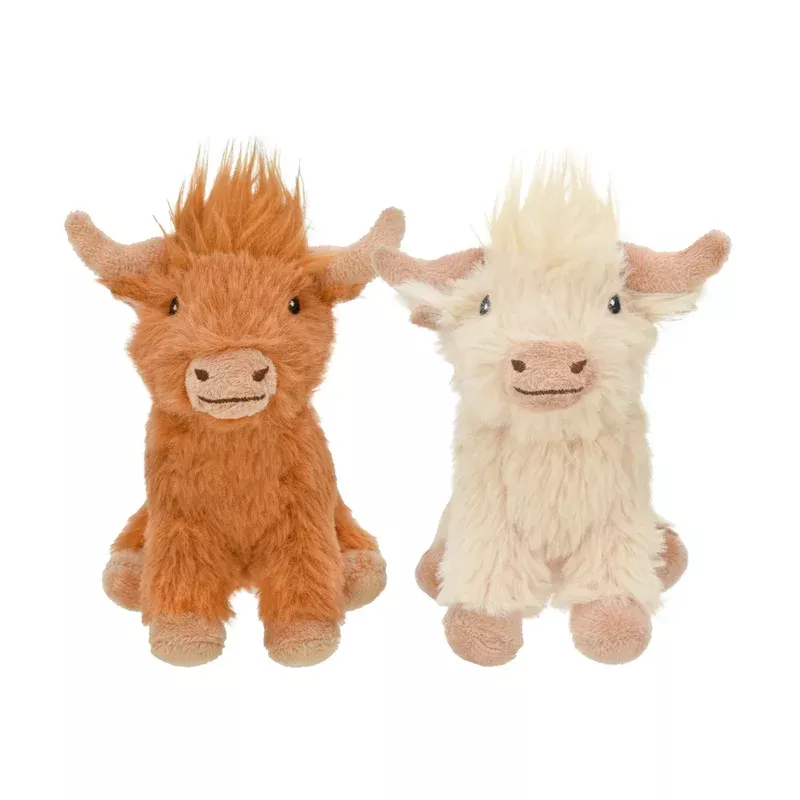 Multipet Minipet Highland Cow Dog Toy 5″ Assorted