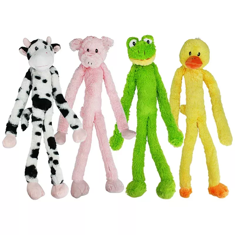 Multipet Minipet Swingin’ Slevin Plush Dog Toy Assorted Animals 12″