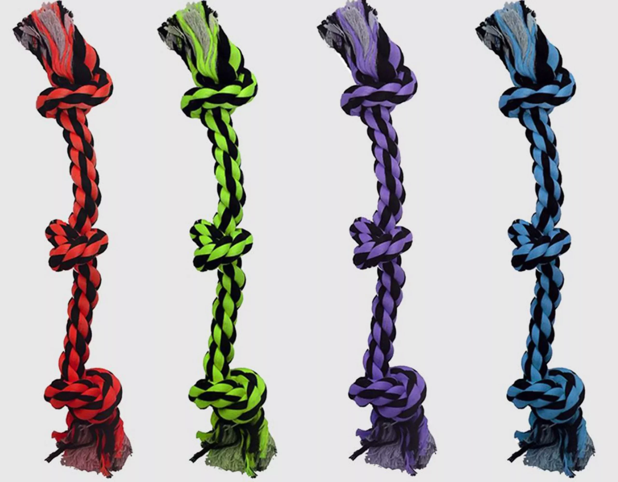 Multipet Nuts for Knots 3Knot Rope Dog Toy Assorted, 1ea/15 in
