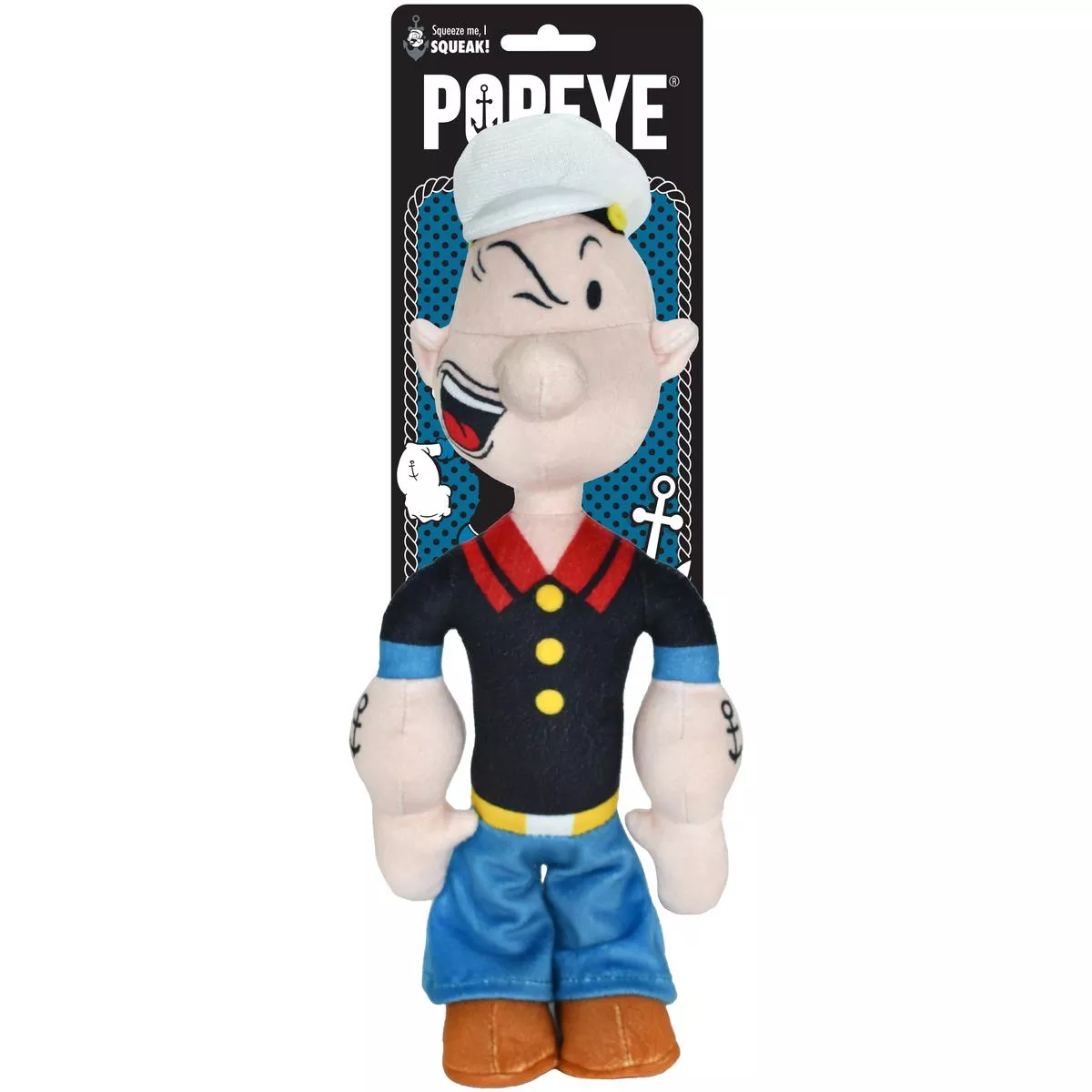 Multipet Popeye Dog Toy Multi-Color 11 in