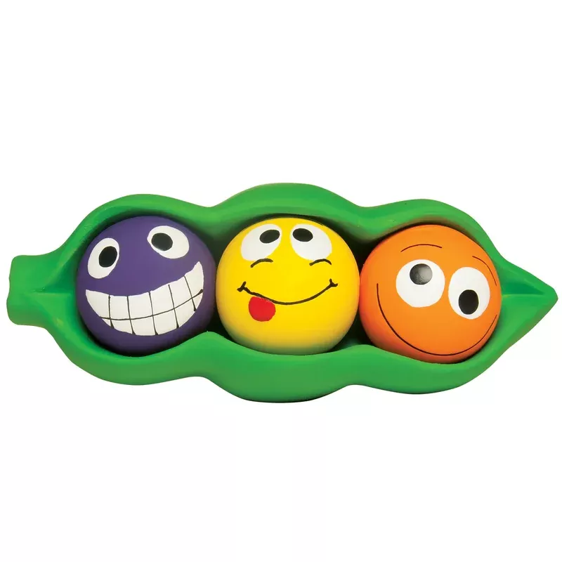 Multipet Three Peas in a Pod Latex Dog Chew Toy 7.5″