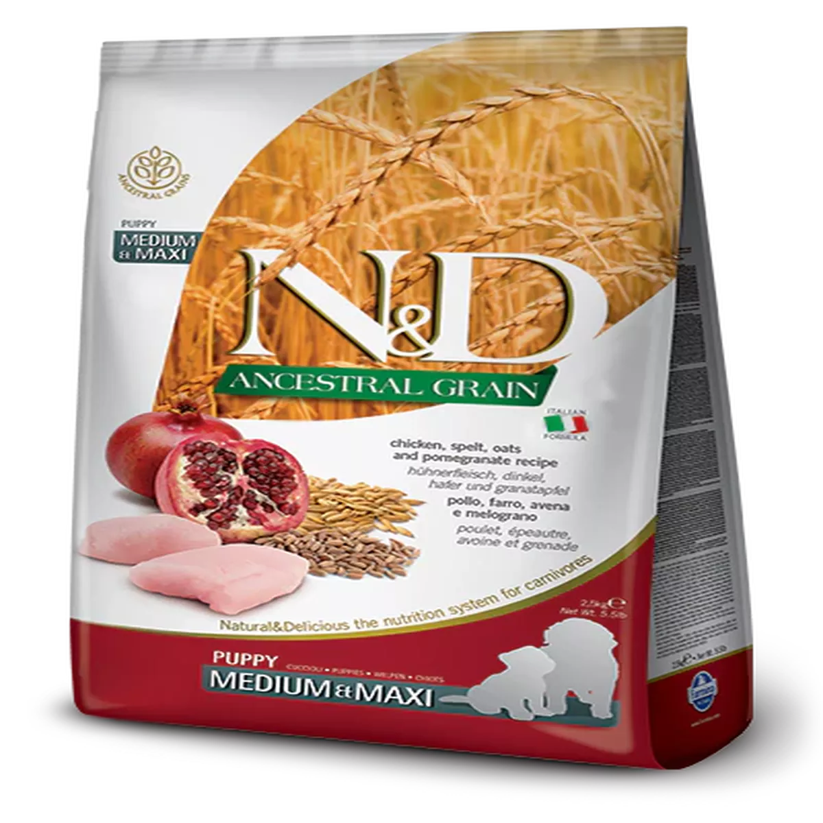 N & D Ancestral Grain Puppy Med/Maxi Chicken & Pomegranate