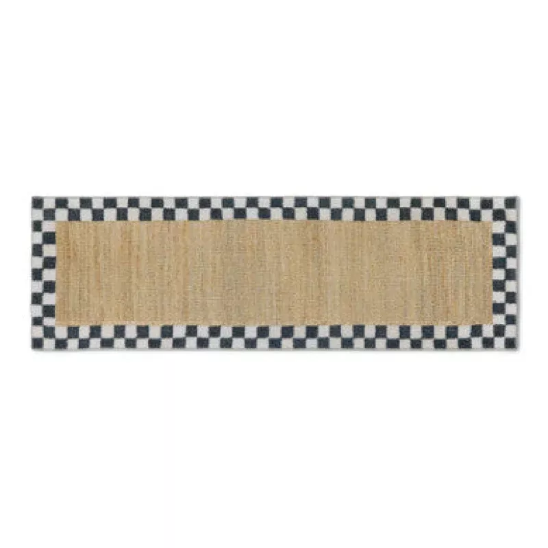 Naturals Check 2’6 x 8′ Washable Runner