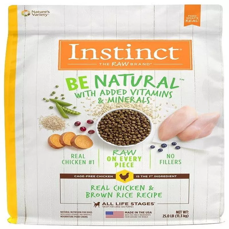 Nature’s Variety Instinct Be Natural Real Chicken & Brown Rice Recipe Dog 25lb {L-1} 699889
