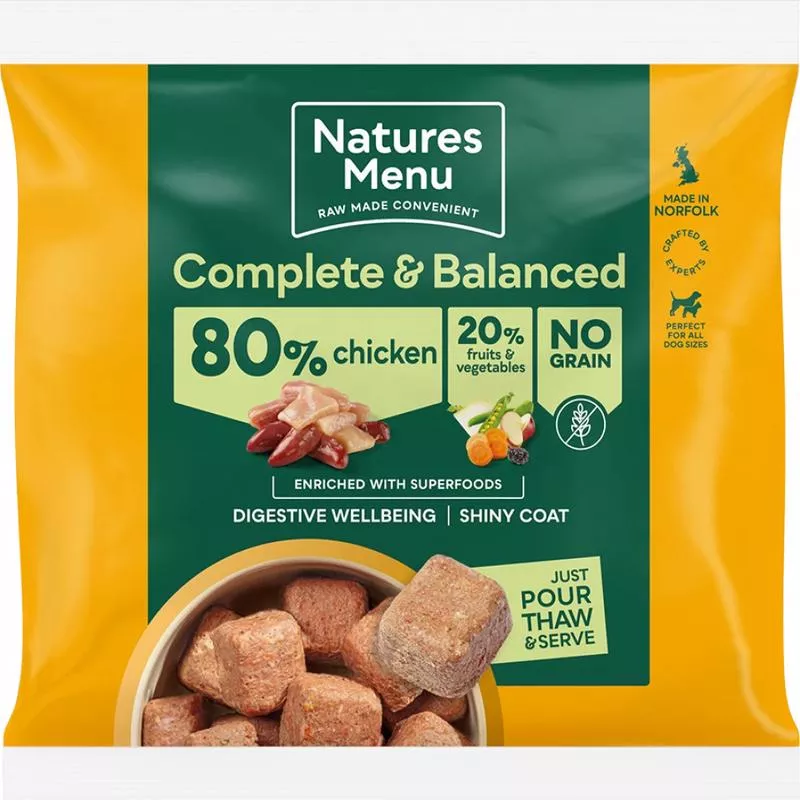 Natures Menu Complete & Balanced 80% Chicken Nuggets 1kg