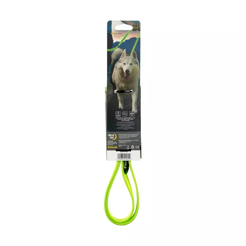 Nite Ize NiteDog Rechargeable LED Leash Lime Green LED