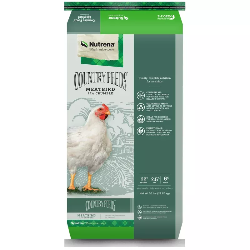 Nutrena Country Feeds Meatbird 22% Crumbles