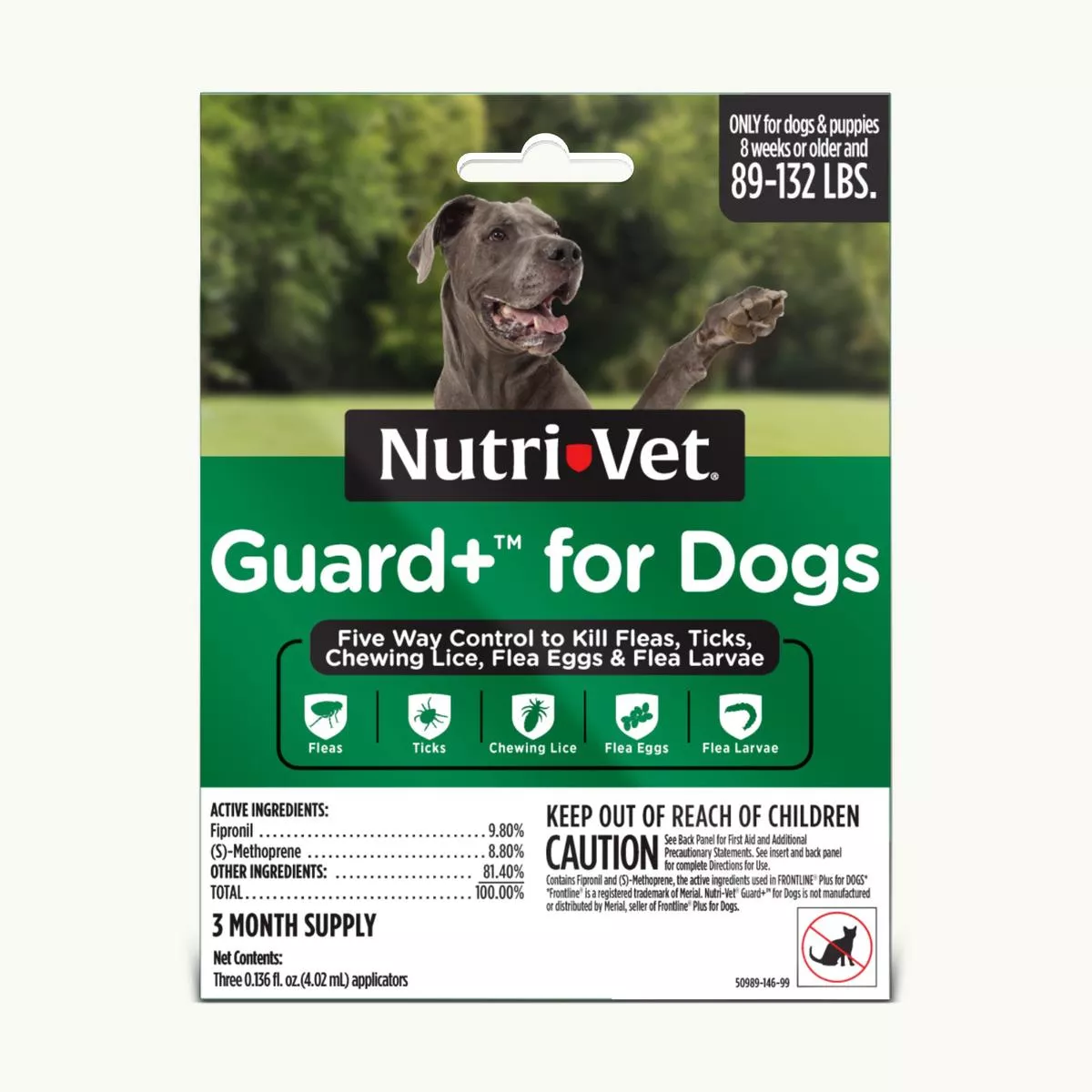 Nutri-Vet Guard+ for Dogs Extra Large 89-132 lb, 3 pk