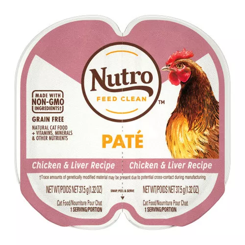 Nutro Products, Inc., Nutro Products Perfect Portions Grain Free Cat Food, Chicken & Liver, 24Each/2.6 Oz, 24 Pack (Count of 24)