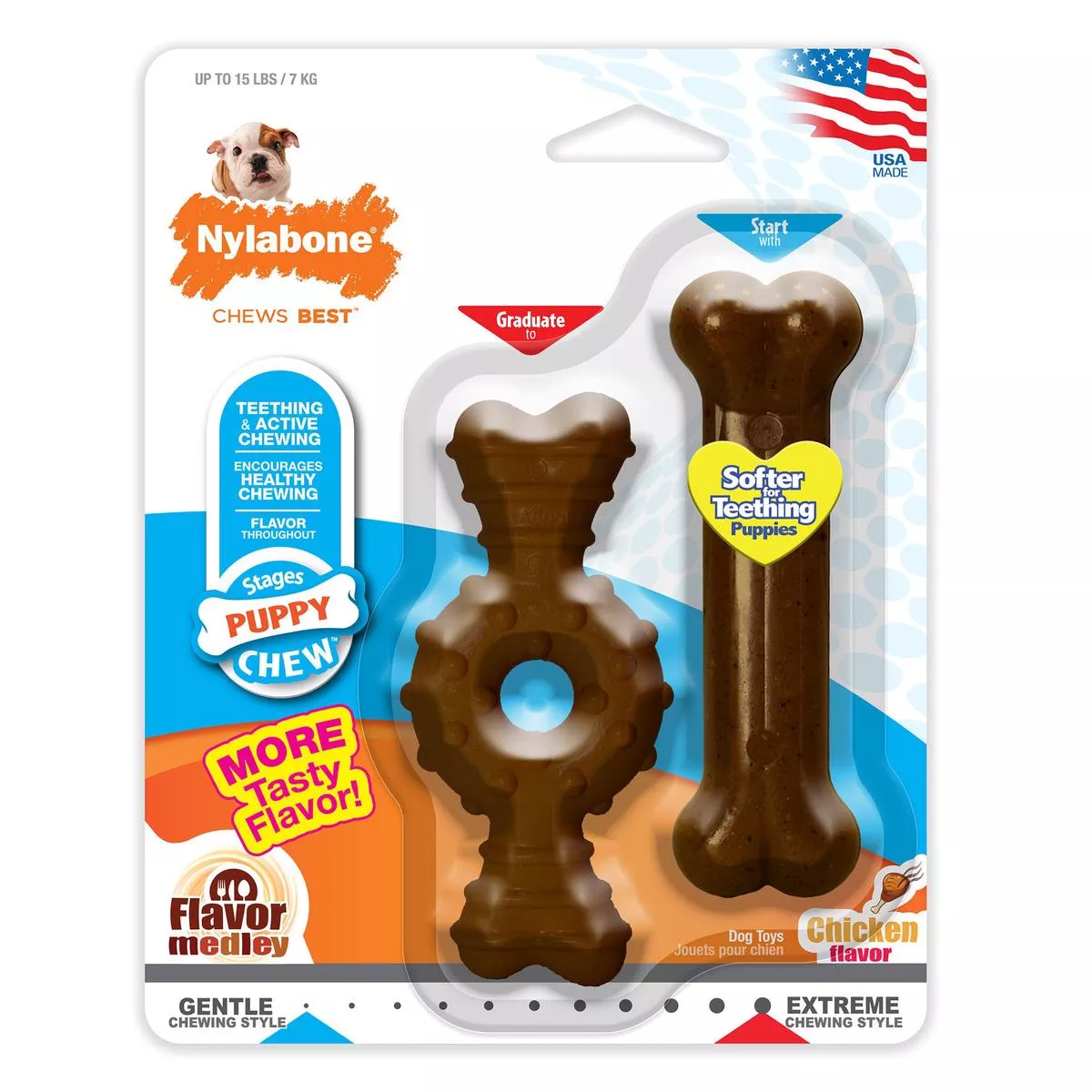 Nylabone Power Chew Ring Bone and Puppy Chew Bone