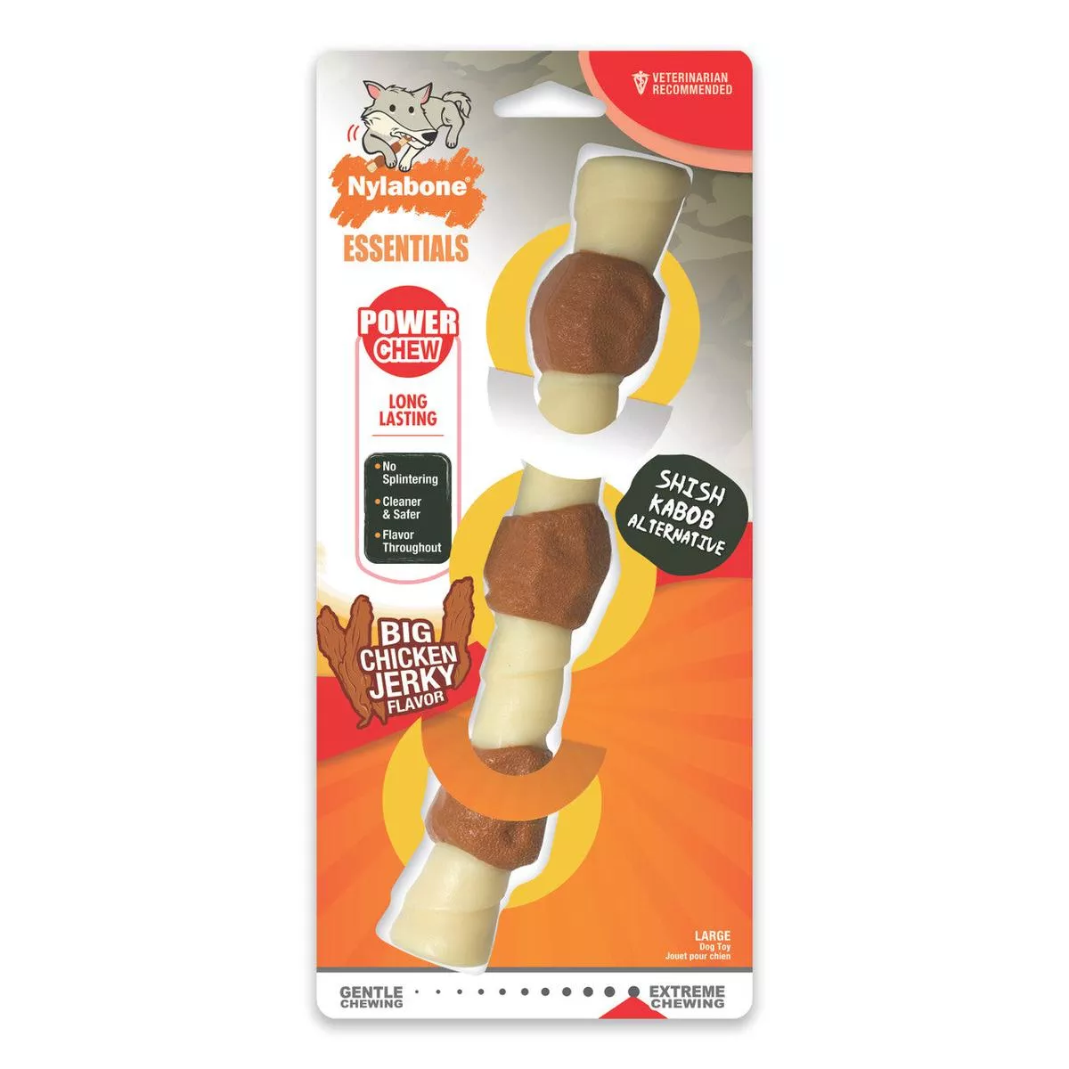 Nylabone Power Chew Shish Kabob Alternative Nylon Chew Toy Chicken Flavor Large – Up to 50 lbs. – Default Title
