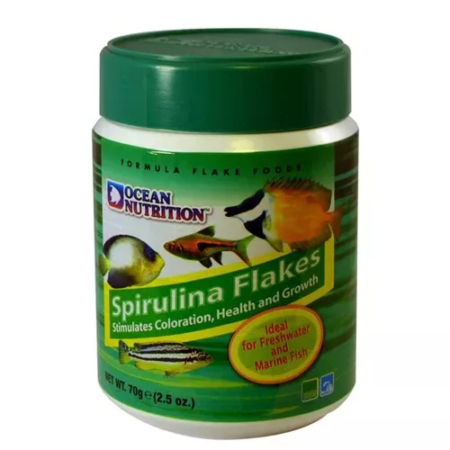Ocean Nutrition, Ocean Nutrition Spirulina Flakes Fish Food, 1 Each/2.5 Oz
