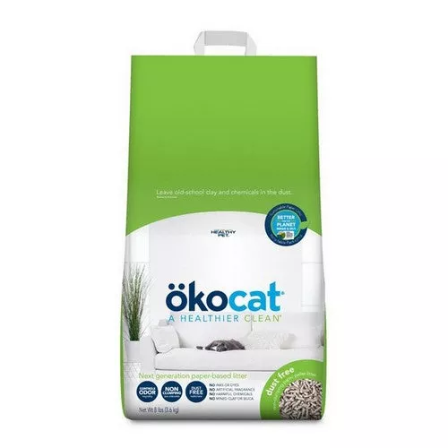 Okocat, Dust Free Paper Cat Litter, 8 Lbs
