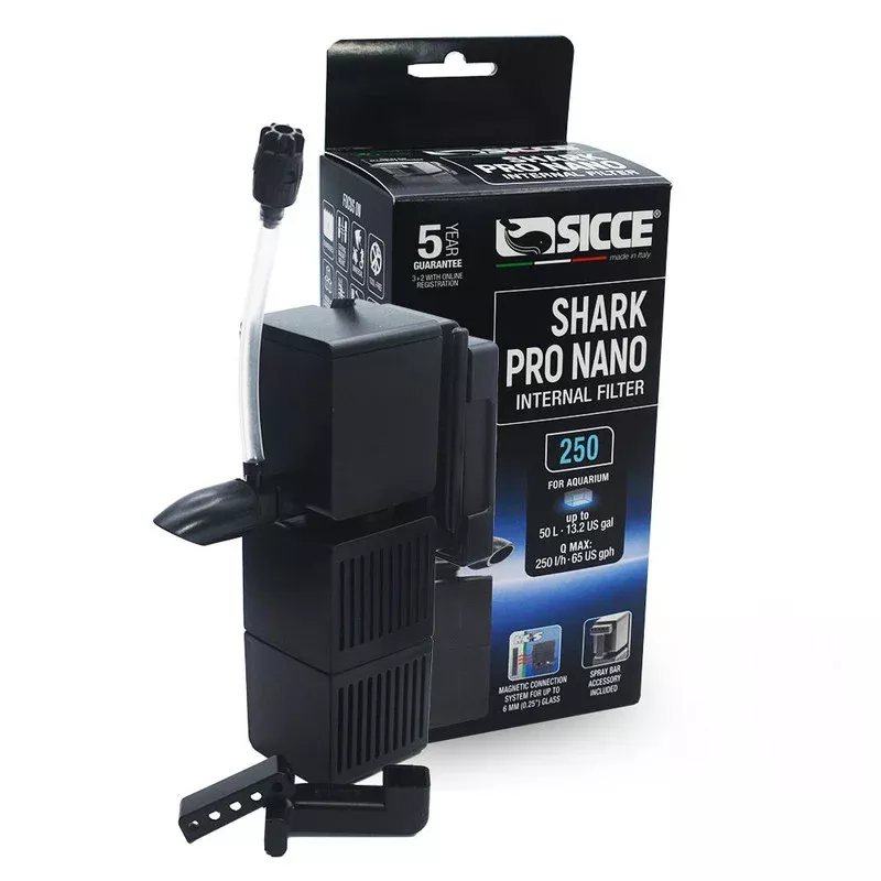(OPEN BOX) SHARK PRO NANO 250 Internal Aquarium Filter (65 gph) – Sicce