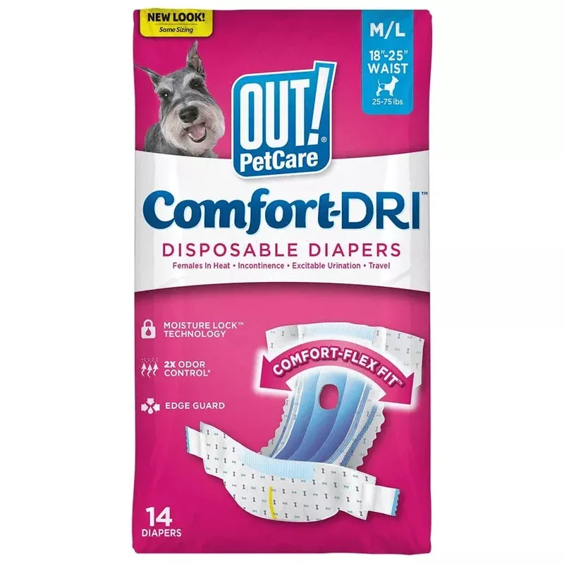OUT! Disposable Female Diapers for Dogs (46x63cm)