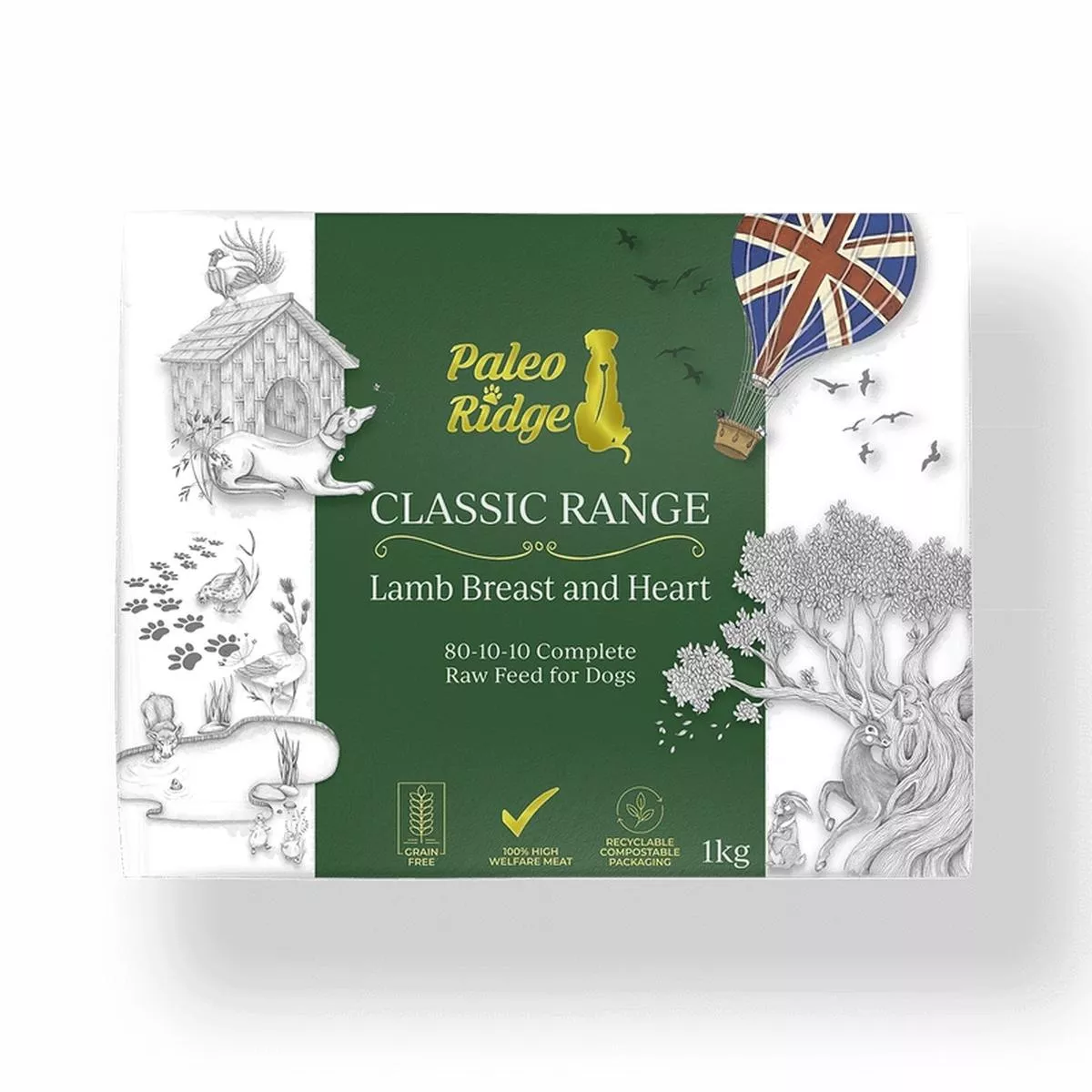 Paleo Ridge Classic Lamb Breast & Heart 1kg