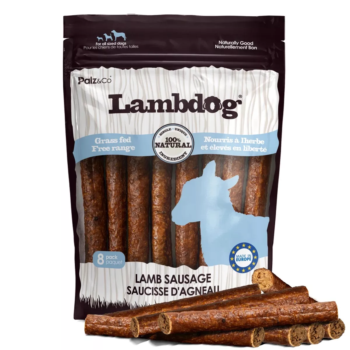 Palz & Co LambDog Lamb Sausage 8 Pack