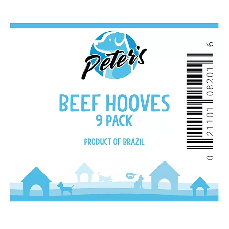 Peter’s Beef Hooves – 9 Pack