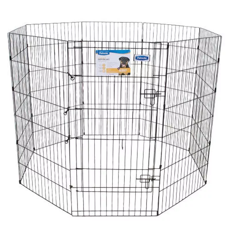 Petmate Exercise Pen with Door Black 48 in – Default Title