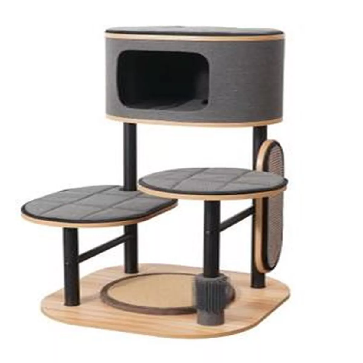 PetPals Industrial Style Modern Medium 4- Level Cat Tower