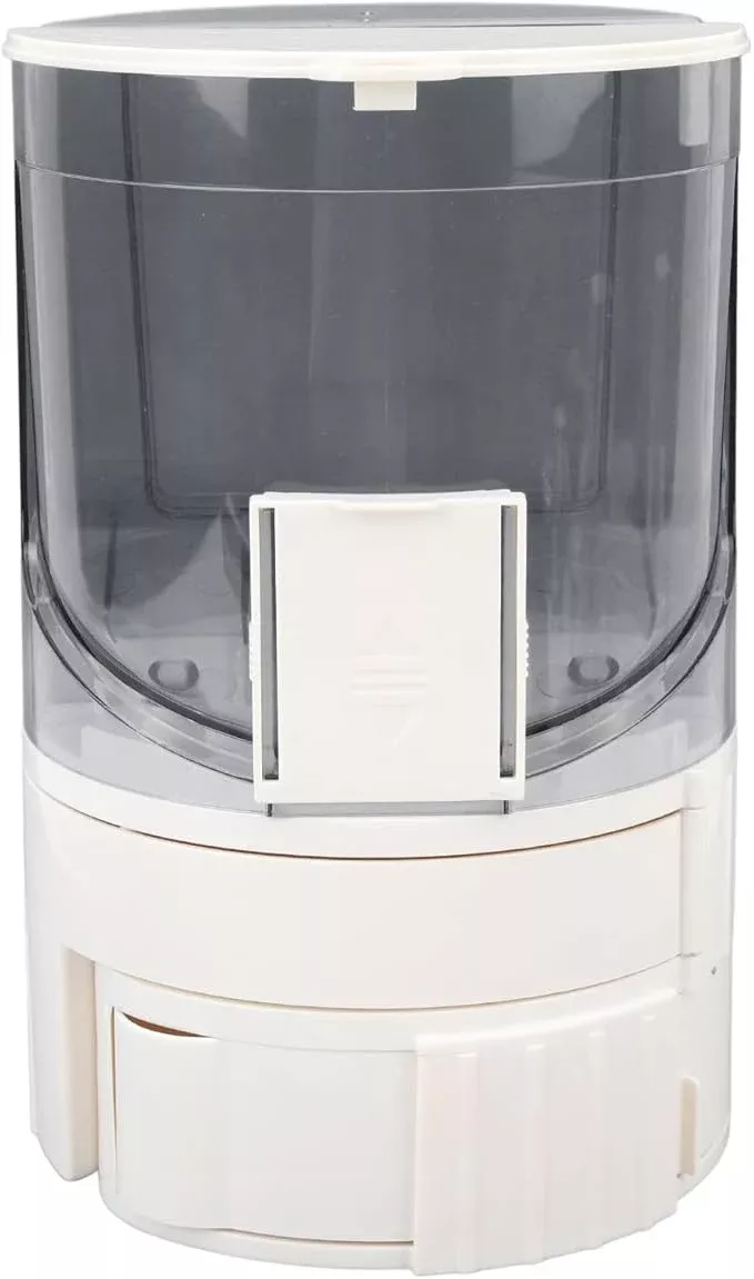 Pilipane Automatic Cat Dog Feeder Double Layer Dry Wet Separate Rotating Storage Pet Water Dispenser for Small Medium Pets (Gray)