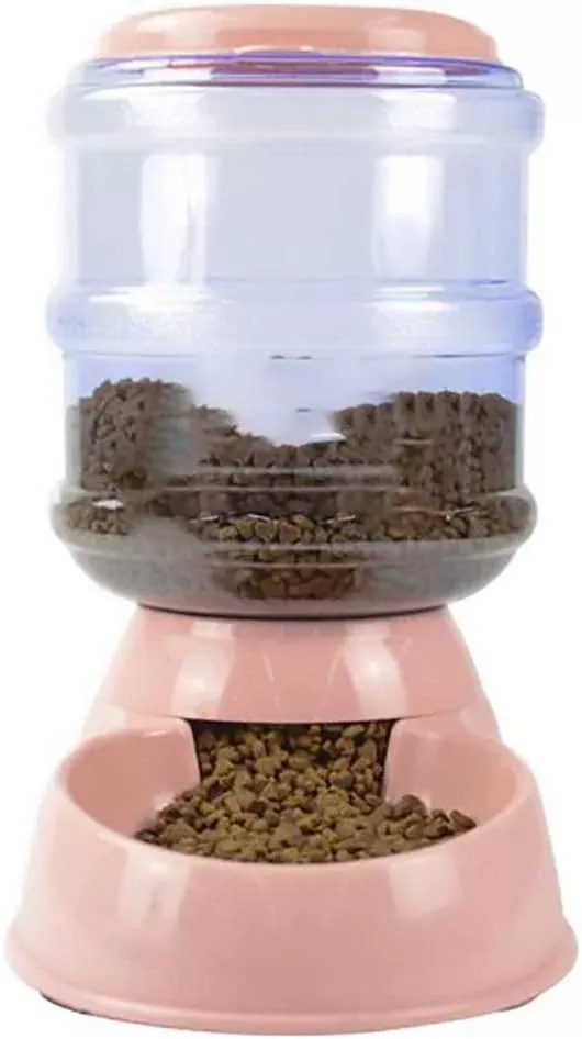 Pink 3.8L Large Capacity Dog/cat Pet Automatic Feeder Pet Supplies