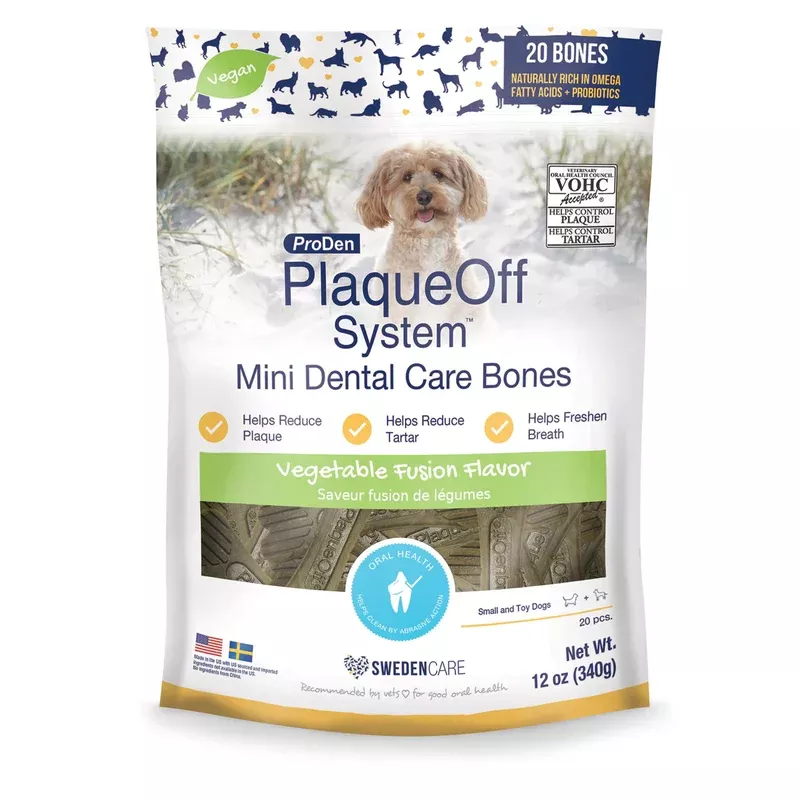 PlaqueOff – MINI Dental Care Bones – Vegetable Fusion