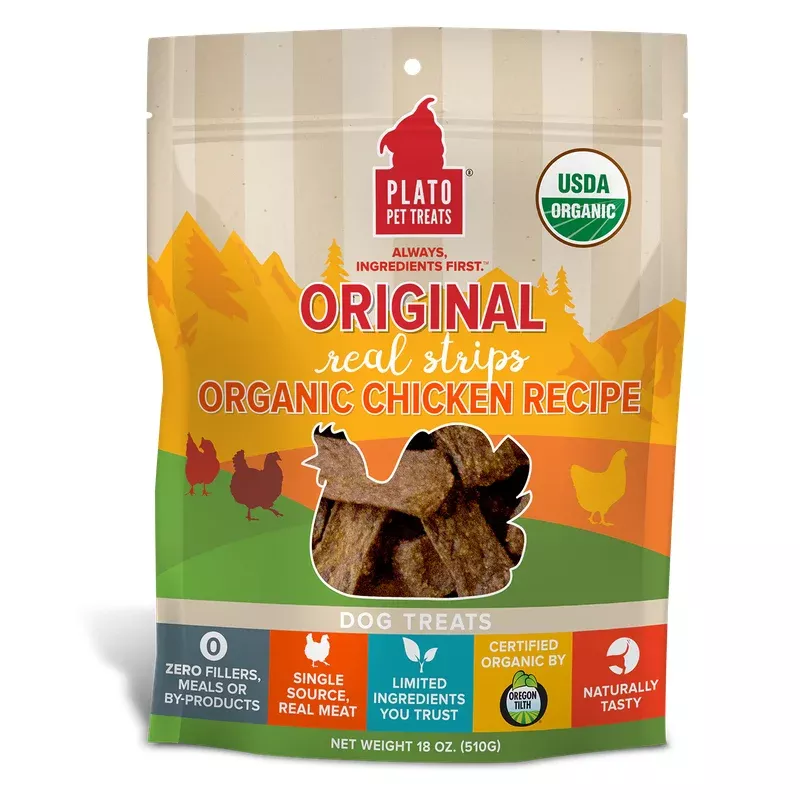 Plato Original Real Strips Organic Chicken 18oz