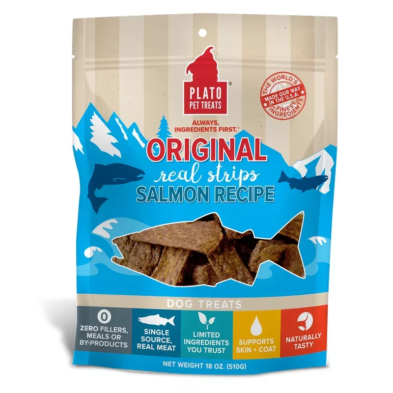 Plato Original Real Strips Salmon 18oz