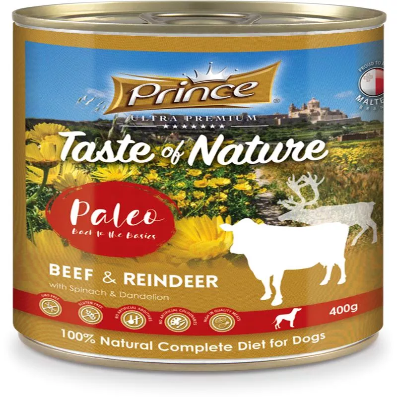 Prince Taste of Nature tin, Beef & Reindeer 400g