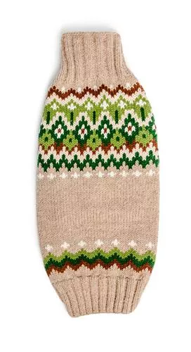 Ragg Wool Fairisle Wool Dog Sweater