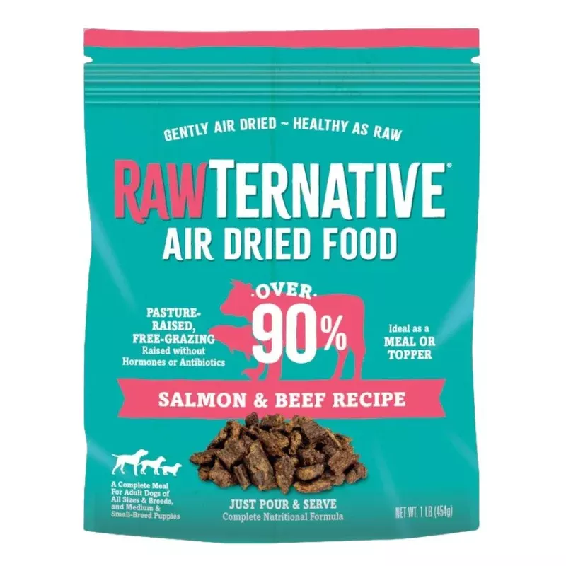 Rawternative Air Dried Raw Dog Food – Salmon & Beef – 5lb Bag