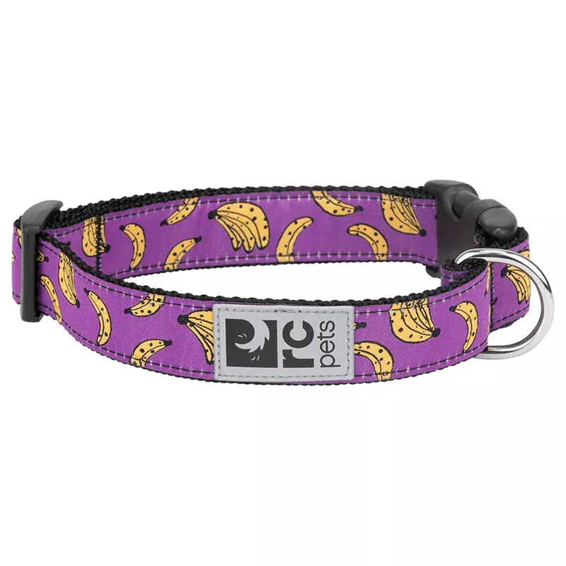 RC Pets Clip Dog Collar Bananas Medium 1″ Width 12″-20″ Neck