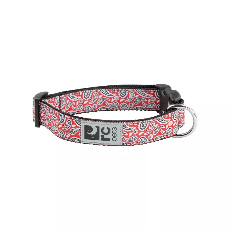 RC PETS Dog Clip Collar, Rebel Red, Large, 1″/ 15″ – 25″