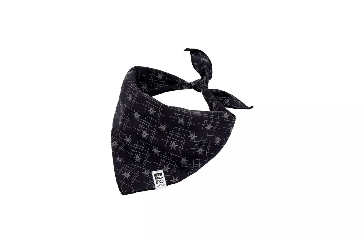 RC Pets Flare Reflective Dog Bandana – Small/Medium- Black