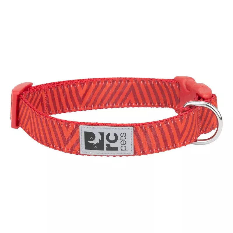 RC Pets Primary Clip Collar Goji Chevron Small 3/4″ Width