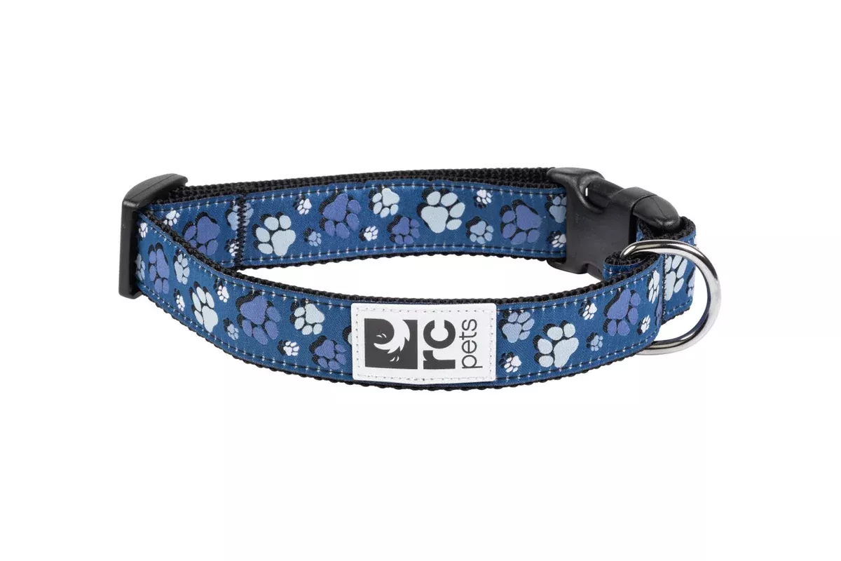 RC Pets Standard Dog Collar – XS 5/8″ – Fresh Tracks Blue