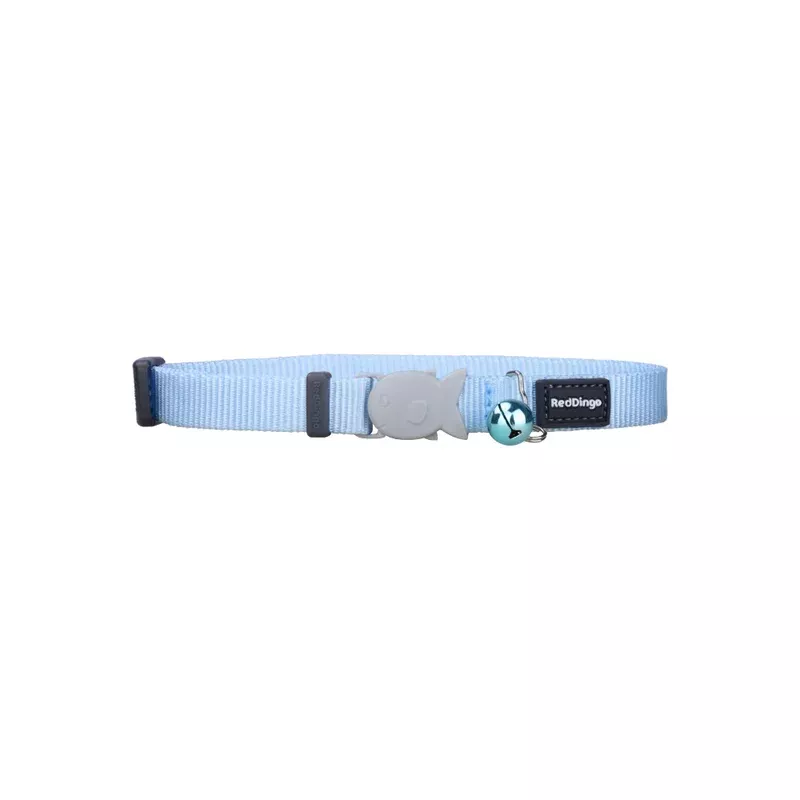 Red Dingo Cat Collar Plain Pastel Blue