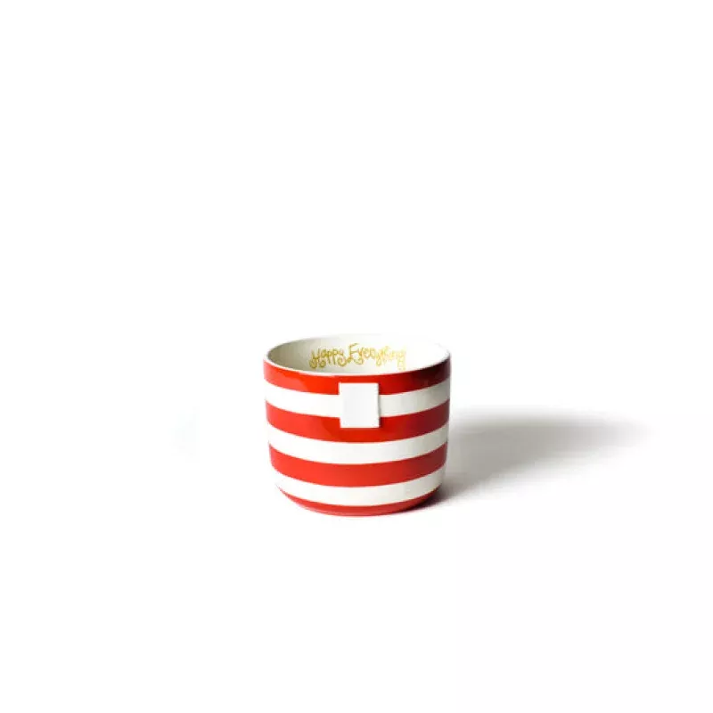 Red Stripe Happy Everything! Bowl