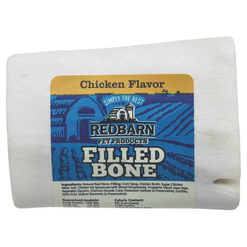Redbarn Filled Bone Dog Treat Chicken 3.5oz SM